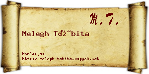 Melegh Tábita névjegykártya